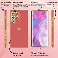 Srčana futrola za Samsung Galaxy S Ultra 5g Ženska Slatka estetska ljubavna srca Uzorak Djevojke Crveni