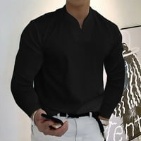 Advoicd Muškarci vrhovi ljetne crne majice za muškarce Majice muške majice - vrat posade, uzdaljene