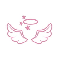 Anđeoska krila i halo naljepnica naljepnica Die Cut - samoljepljivi vinil - Vremenska zaštitna - izrađena u SAD - Mnogo boja i veličina - Religija Angels Heaven