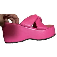 Sanviglor Women sandale Ljetni klin Sandal Chunky platforma Klizni klizioni na otvorenom Modni kliz