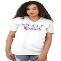Vjerujte u sirene simpatične simpatične VACT majice Ters Women Brisco Brends X