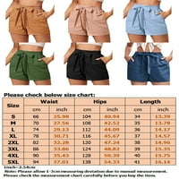 Sanviglor Women Mini pantne nacrtaju elastične struke kratke vruće hlače čipke u obliku dna obične ljetne