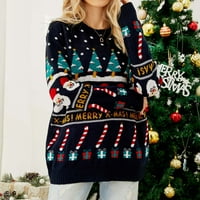Dugim rukavima za žene jesen božićni džemper dugih rukava Party Pulover smiješni uzorak labav skakač