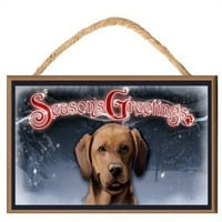 Dog Pozdrav sezone Znak za pse na ploči s umjetnošću Scotta Rogera