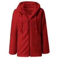 Žene plus veličine kaput odozgo moći Worns toplo FAU kaput jakna Zimski patentni zatvarač čvrstog dugih