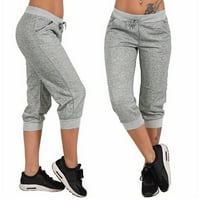 Ženska vježba Yoga Obrezane hlače visoke strukske vučne hlače Cafes Pants Ležerne prilike Slim Fit Sport