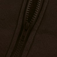 Stalni jakna za puffer Muškarci Muški zadebljani dugih rukava FAU kožna jakna od runa Outerwear kafa