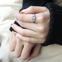 Ženski prstenovi visoko polirani prsten od nehrđajućeg čelika sa AAA CRD CZ u CLEAR DA103