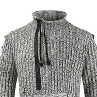 Prevelizirani džemper Muška jesen i zima Novi polu-visoki vrat Trend ličnosti Muški ispisani džemper