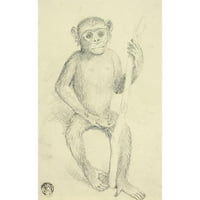 Sir Edwin Henry Landseer Black Ornate uokviren dvostruki matted muzej umjetnosti pod nazivom: Orangutang