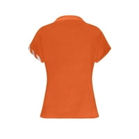 Ženski cvjetni patchwork patchwork dolje majice casual kratki rukav Crewneck Cardigan bluza Labavi fit