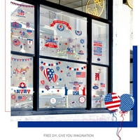 4. srpnja ukrasi prozori, američki dan neovisnosti SAD Nacionalni dan Patriotski veterani Predsjednički predsjednici Day Dekoracije