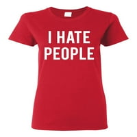 Mrzi ljudi antisocijalni introvertni humens grafička majica, crvena, 2xl