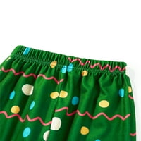 Porodica vekova Uklapanje božićnih pidžama setovi dugih rukava Božićno drvce za ispis hlače za spavanje PJS