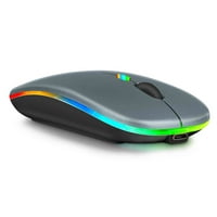 2.4GHz i Bluetooth miš, punjivi bežični miš za vivo Y12A Bluetooth bežični miš za laptop MAC računarsku tablet Android RGB LED Titanium