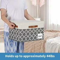 Veliki kanti za pohranu s poklopcima sklopive kutije za odlaganje tkanine sa poklopcima i kožnim ručkama,