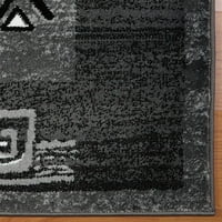 Ladoole stil mekani polipropilenski tepih tepiha u tamno sivoj, 5x8, 5'3 7'6
