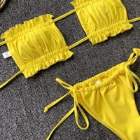 Slabi seksi kupaći kostimi za žene Thong Solid kupaći kostim za guzice Side boikini setovi