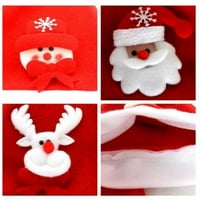 Božićni šešir smiješni santa snjegovinski reindeer božićna zabava šešir za glavu Soft Comfort Flannel božićna zabava sa LED svjetlom