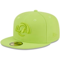 Muška nova era Neon Green Los Angeles Rams Boja Brights 59fifty ugrađeni šešir