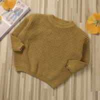 Dojenčad za djecu Dječak Girl Prevelizirani džemper za džemper Chunky okrugli vrat Dugi rukavi pulover