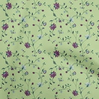 Onuone viskoza šifon svijetlo zelena tkanina cvjetna šivaća tkanina od dvorišta tiskana diiy odjeća