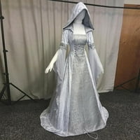 YieVot ženska srednjovjekovna haljina, ženska modna srednjovjekovna haljina dugih rukava srednjovjekovna