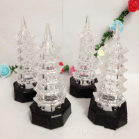 Noćna lagana baterija Pogodna svjetla Akrilni pagoda kula Oblik LED lampica