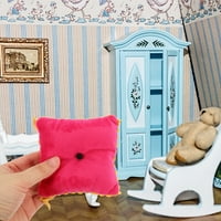 Kućna kuća od platna jastuk protiv minijaturne kauč bacaju jastuk za lutke, ukrasni dodatak