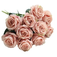 Umjetni ruže Flannel Clower Bridal Bouquet Wedding Party Domaći dekor G