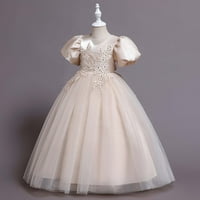 Djevojke Ležerne haljina za vedra haljina kratki rukav princeza haljina cvijeća repna haljina suknja