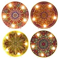 Noćno svjetlo Sarkoyar, DIY Mandala cvjetni zanat puni multi-oblikovani dijamantski slikanje sa noćnim