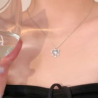 Čarobna ogrlica od srca Žensko Ljeto Slatko niša Dizajn osježan Legura Clavicle lanac breskve Ogrlice