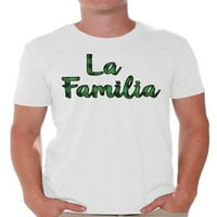 Awkward Styles Ruly Xmas majice za muškarce Božićna plaid La Familia Majica