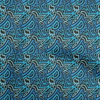 Onuone pamuk Cambric Royal plava tkanina apstraktna tkanina za šivanje tiskane plovidbene tkanine u