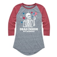 Instant poruka - mrtva unutar patriotske majice - Ženska grafička majica Raglan