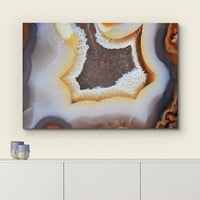 - Platno Zidna umjetnost - Sažetak Agate Slice uzorak - Galerija Giclee Print Wrap Modern Home Art spreman