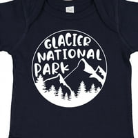Inktastični glacier Nacionalni park Montana Planine poklon baby boy ili baby girl bodysuit