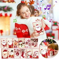 Pad za kućnu štednju Sretan božićni čestitki muzički čestitki, Santa Claus Tri karticu za blagoslov
