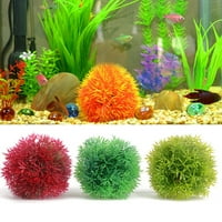 Akvarij plastične biljke travnata kugla, umjetne travne kuglice zelene vodene biljke u dekoraciji rezervoara