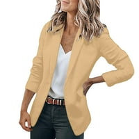 Ženska modna casual pune boje dugih rukava sa malom jaknom