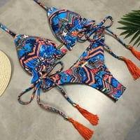 Ženski bikini set bandeau zavoj bikini set push up brazilski kupaći kostimi za kupaće kostimu