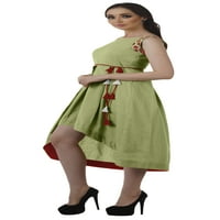 Moomaya asimetrična haljina Ženske ležerne haljine s dugim rukavima bez rukava