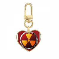 Logo Radioaktivne tvari Upozorenje Zlatno srce Privjesak za ključeve