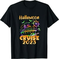 Halloween Cruise Squad Family Cruising Crew majica za žene kratki rukovi za zabave Crni tee