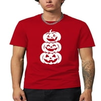 Šešir i izvan muških 3-hrpa jack-o-lampiona za Halloween Grafički kratki kratki majica