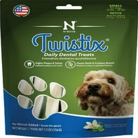 Twitli pšenični tretici za stomatološke pse - aroma od vanilije [pas, poslastica pakirane] Mala - za