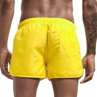 Hanas ljetni muške kratke hlače od tiskane vodootporne plaže Swim kratke hlače žute, l