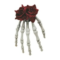 Dengmore Halloween Skeleton Ruke za kosu ružne lubanje kose Barrettes ruža glava kopča ručna kost za