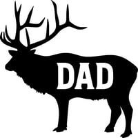Elk tata otac roditeljski obiteljski bik lov na zid za zidove kore i stick Wall Murels Crno